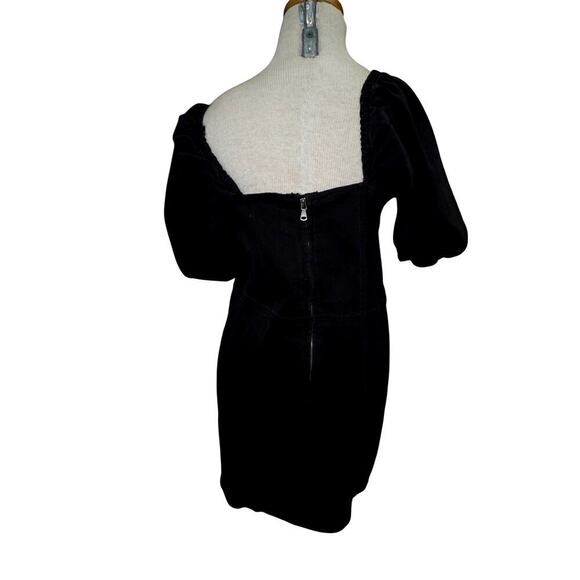 Madden Girl Black Puff Sleeve Mini Dress – Sweetheart Neckline – Size L - Picture 3 of 5